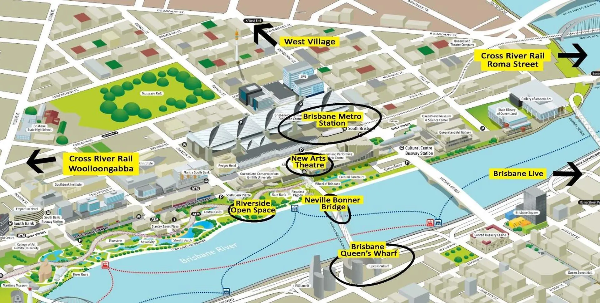 Queen'S Wharf Brisbane Cbd Apartment